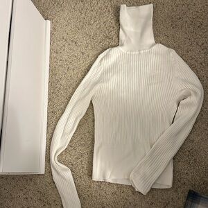 white turtleneck bodysuit